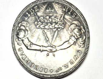 BERN SECHSZEHNERPFENNIG 1728 (55.83 GRS) "Electoral Members Coin"